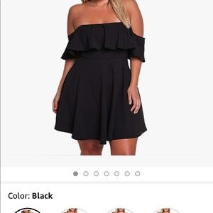 ROSIANNA women’s off shoulder black dress